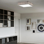 Потолочный светильник квадратный с гофрированным абажуром цвета графит Millennium варинант исполнения - 3 | Loft Concept в Челябинске