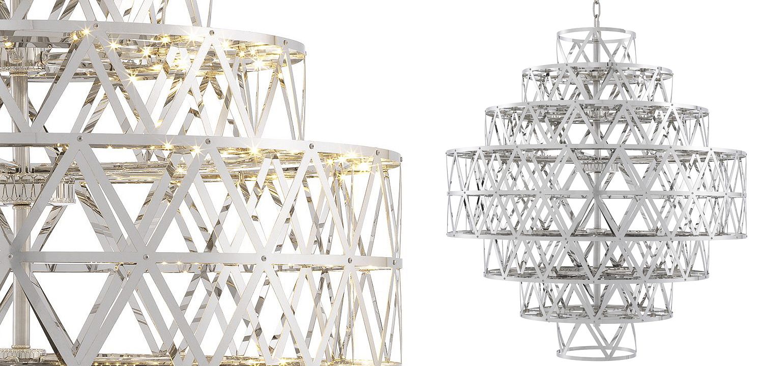 Люстра Eichholtz Chandelier Clinton Nickel Люстра Eichholtz Chandelier Clinton Nickel - Loft-Concept в Челябинске