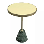 Кофейный столик с круглой зеркальной столешницей и мраморным основанием Stable Base варинант исполнения - 1 | Loft Concept в Челябинске