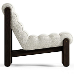 Кресло с деревянным каркасом и обивкой из белой ткани букле Medieval Furniture варинант исполнения - 4 | Loft Concept в Челябинске