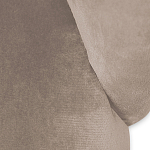 Барный стул со спинкой и металлической подставкой на 4-х деревянных ножках Бежевый Велюр Vendramin Chair варинант исполнения - 4 | Loft Concept в Челябинске