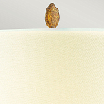 Настольная лампа с кремовым льняным цилиндрическим абажуром и ножкой в форме золотистой ветки Gilded Nola варинант исполнения - 2 | Loft Concept в Челябинске