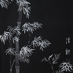 Обои ручная роспись Bamboo Argent on Pitch dyed silk варинант исполнения - 1 | Loft Concept в Челябинске