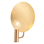 Бра с золотым круглым отражателем и открытой лампой Sun Glow Disc варинант исполнения - 3 | Loft Concept в Челябинске