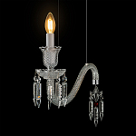 Подвесной светильник стеклянный в виде канделябра Curved Glass Chandelier варинант исполнения - 6 | Loft Concept в Челябинске