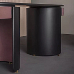 Дизайнерский письменный стол овальной формы с 2-мя выдвижными ящиками по бокам Parsec варинант исполнения - 2 | Loft Concept в Челябинске