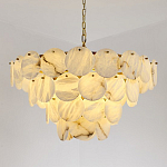 Люстра подвесная четырехъярусная с подвесками в форме дисков Cryptocrystalline Stone варинант исполнения - 6 | Loft Concept в Челябинске