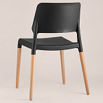 Пластиковый стул на ножках из массива бука Ferret Black 4 шт варинант исполнения - 5 | Loft Concept в Челябинске