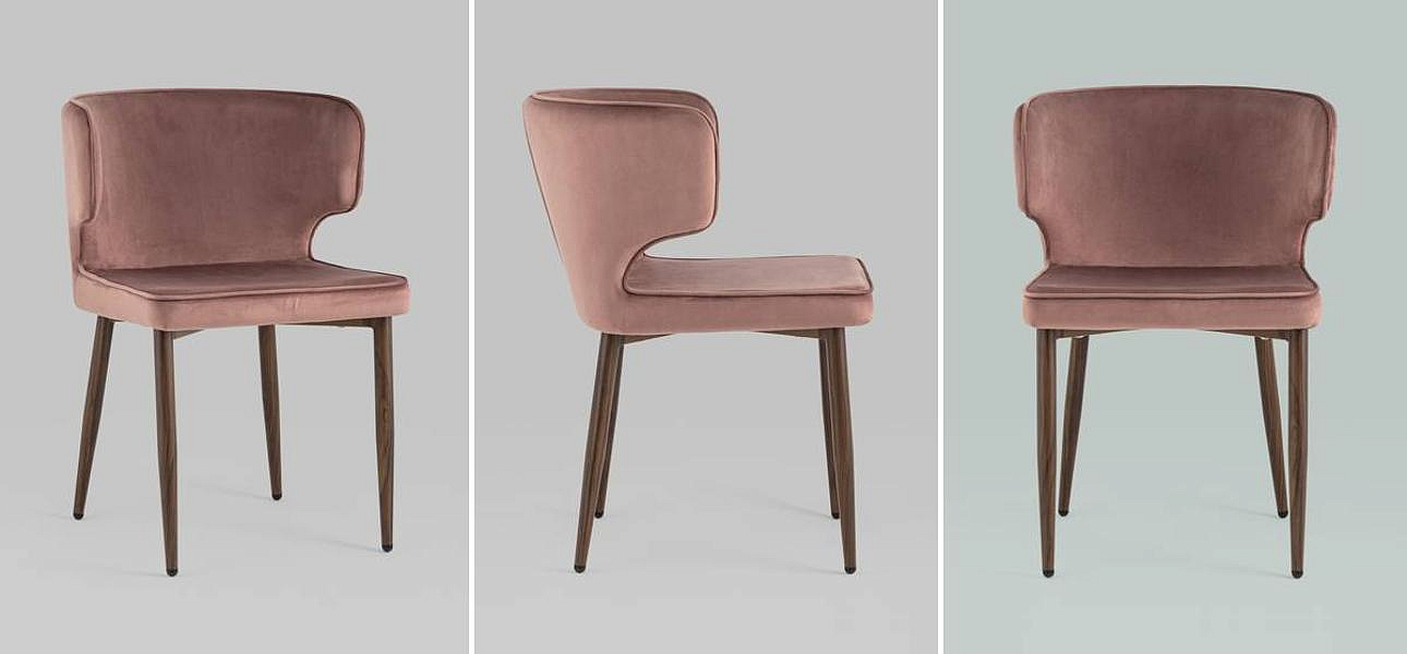 Стул Mateo Chair Пыльнно-Розовый Велюр Стул Mateo Chair Пыльнно-Розовый Велюр - Loft-Concept в Челябинске