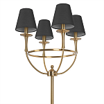 Торшер с металлическим основанием бронзового цвета с черными конусовидными абажурами Dignity варинант исполнения - 3 | Loft Concept в Челябинске