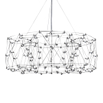 Люстра с тонкой металлической конструкцией цвета хром Quasar варинант исполнения - 2 | Loft Concept в Челябинске