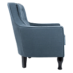 Кресло с мягкой обивкой из льна на 4-х ножках из массива березы Scarlett Armchair blue варинант исполнения - 1 | Loft Concept в Челябинске