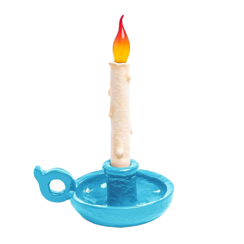 Настольная лампа Seletti Bugia light blue Белый Голубой Настольная лампа Seletti Bugia light blue Белый Голубой в Челябинске | Loft Concept