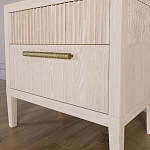 Прикроватная Тумбочка Primo с двумя ящиками Светлый дуб варинант исполнения - 3 | Loft Concept в Челябинске