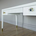 Письменный стол Elsa Dreams White Шпон дерево с двумя ящиками варинант исполнения - 4 | Loft Concept в Челябинске