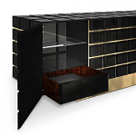 Дизайнерский комод в сочетании черного и золотого цвета Nubian варинант исполнения - 2 | Loft Concept в Челябинске