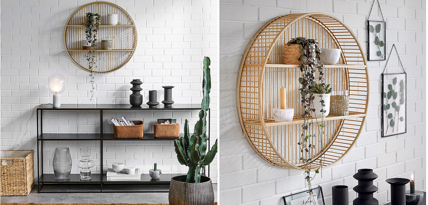 Полка Wicker Bamboo Shelf Полка Wicker Bamboo Shelf - Loft-Concept в Челябинске