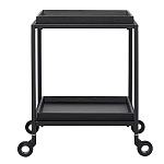 Тумба чёрная на колёсах Cabinet on Wheels варинант исполнения - 1 | Loft Concept в Челябинске