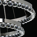 Люстра с тремя кольцами цвета хром и прозрачными хрустальными шарами по периметру Sacramento Transparent Balls Chandelier варинант исполнения - 7 | Loft Concept в Челябинске