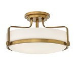 Потолочный светильник с круглым матовым белым плафоном Hinkley варинант исполнения - 1 | Loft Concept в Челябинске