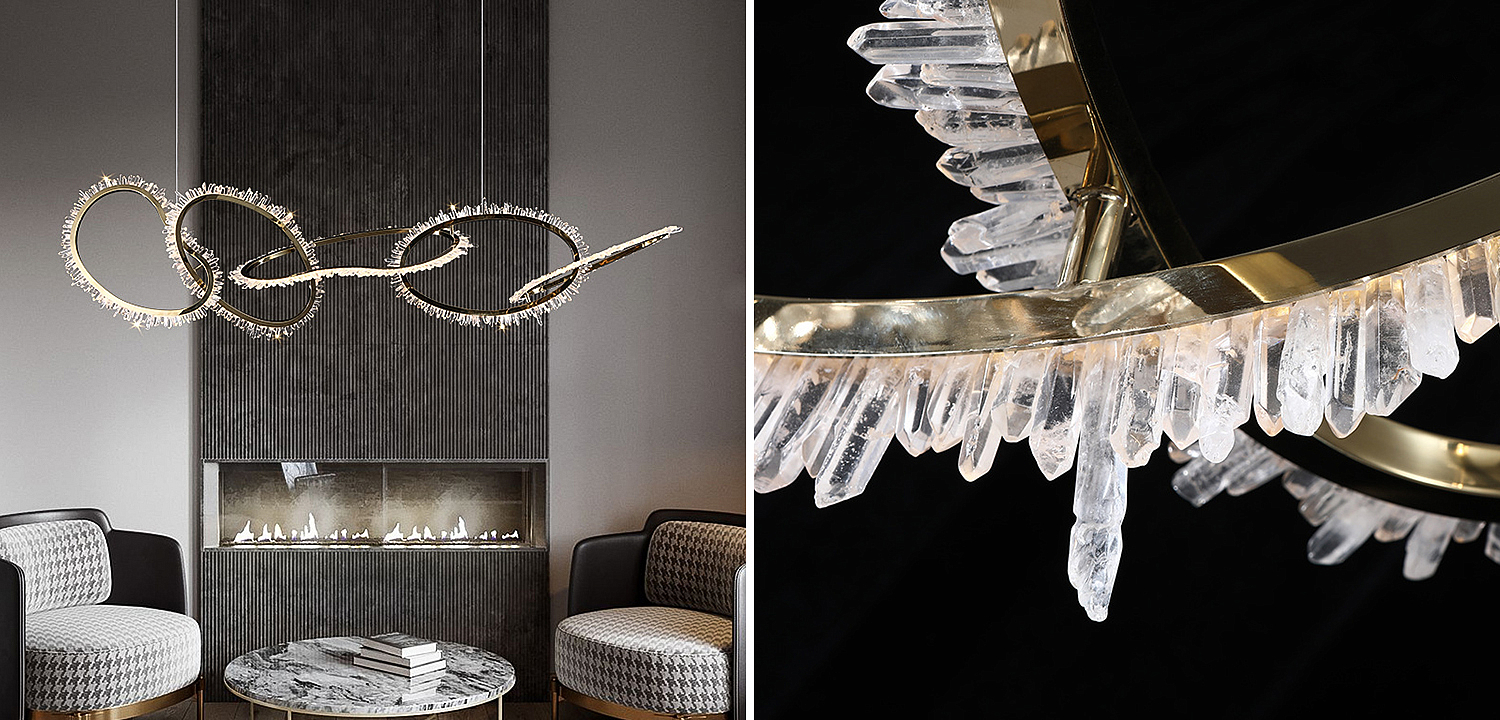 Люстра Chain Quartz Rings Crystal Chandelier Люстра Chain Quartz Rings Crystal Chandelier - Loft-Concept в Челябинске