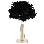 Настольная лампа с перьями Plumage Black Table Lamp варинант исполнения - 1 | Loft Concept в Челябинске