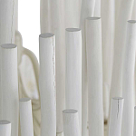 Люстра белая с несколькими ярусами деревянных палочек Bright Wooden Chandelier варинант исполнения - 10 | Loft Concept в Челябинске