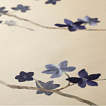 Обои ручная роспись Cherry Tree Original colourway on Stone Ochre dyed silk варинант исполнения - 2 | Loft Concept в Челябинске