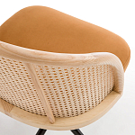 Офисное кресло из велюра и ротанга Eilwen Rattan Wicker Chair варинант исполнения - 4 | Loft Concept в Челябинске