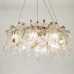 Люстра с декором из текстурированного стекла Textured Glass Chandelier 8 варинант исполнения - 3 | Loft Concept в Челябинске