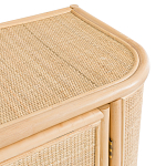 Длинный комод из ротанга с дверцами и ящиками Simone Rattan Chest of Drawers варинант исполнения - 6 | Loft Concept в Челябинске