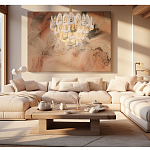 Люстра с многослойными белыми и прозрачными подвесками Character Chandelier варинант исполнения - 3 | Loft Concept в Челябинске