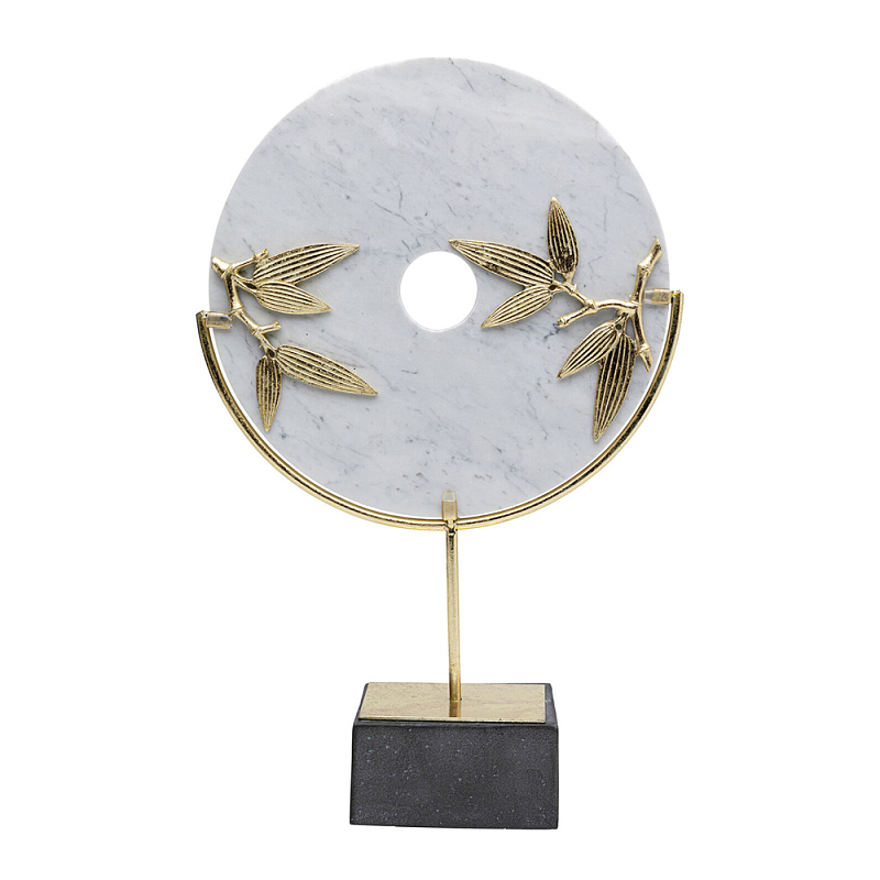 Декоративный арт-объект из мрамора Marble Ring Белый Мрамор Bianco Золотой Черный в Челябинске | Loft Concept 