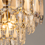 Люстра многоярусная с овальными прозрачными подвесками 36 см Harmonica варинант исполнения - 5 | Loft Concept в Челябинске