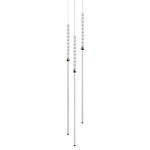 Подвесной светильник с 3-мя вертикальными плафонами и белыми шариками PEARLS Suspension варинант исполнения - 1 | Loft Concept в Челябинске