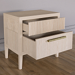 Прикроватная Тумбочка Primo с двумя ящиками Светлый дуб варинант исполнения - 5 | Loft Concept в Челябинске