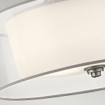 Потолочный светильник с двойным цилиндрическим плафоном из белого стекла и прозрачной органзы Kichler варинант исполнения - 14 | Loft Concept в Челябинске