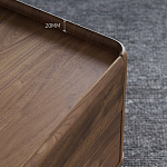 Прикроватный деревянный столик с 2-мя ящиками Moon Walnut Furniture варинант исполнения - 7 | Loft Concept в Челябинске