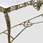 Консоль из бронзы с мраморной прямоугольной столешницей Bronze Console варинант исполнения - 1 | Loft Concept в Челябинске