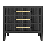 Тумба Primo  с тремя ящиками шпон Черный дуб варинант исполнения - 1 | Loft Concept в Челябинске