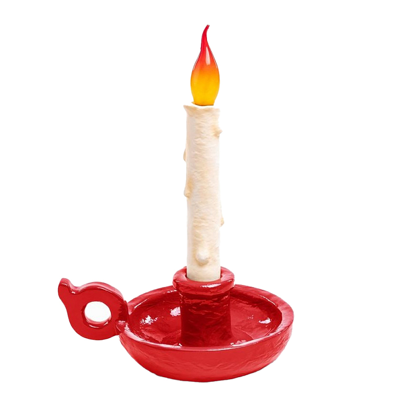 Настольная лампа Seletti Bugia red Белый Красный Настольная лампа Seletti Bugia red Белый Красный в Челябинске | Loft Concept