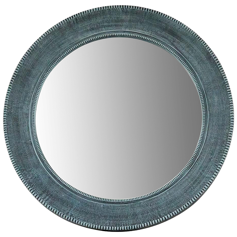 Круглое настенное зеркало Francis Mirror Бирюзовый Зеркало в Челябинске | Loft Concept 