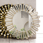 Зеркало круглое с лучами из зеркальных фацетов Silver Facet варинант исполнения - 2 | Loft Concept в Челябинске