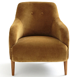 Кресло велюровое золотистого цвета Diaspro Gold  Armchair варинант исполнения - 2 | Loft Concept в Челябинске