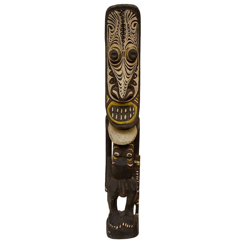 Деревянная статуэтка Абориген в маске Aboriginal Man in Mask Коричневый Бежевый Желтый Деревянная статуэтка Абориген в маске Aboriginal Man in Mask Коричневый Бежевый Желтый в Челябинске | Loft Concept