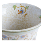 Ваза из фарфора на бронзовом основании Turquoise Blooming Garden варинант исполнения - 3 | Loft Concept в Челябинске