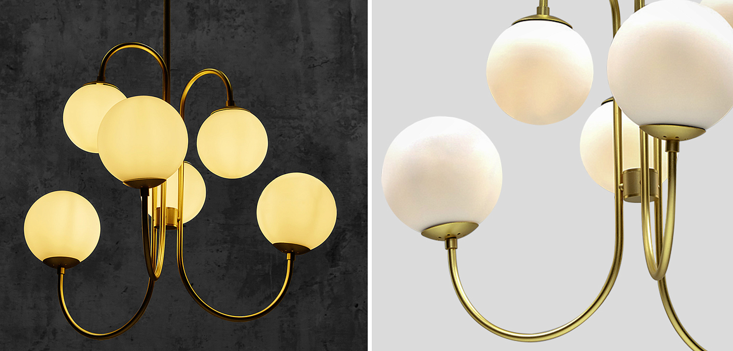 Люстра Gooseneck Pelle Gold Chandelier Люстра Gooseneck Pelle Gold Chandelier - Loft-Concept в Челябинске