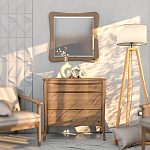 Зеркало квадратное c деревянной рамой из массива дуба Tasteful Furniture варинант исполнения - 2 | Loft Concept в Челябинске