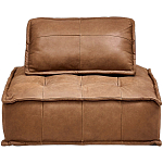 Модульное коричневое кожаное кресло Caron Leather Armchair варинант исполнения - 2 | Loft Concept в Челябинске