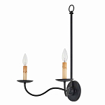 Бра настенное черное с 2-мя лампами Candle Sleeves варинант исполнения - 4 | Loft Concept в Челябинске